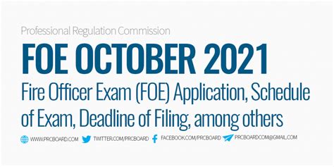 Fire Officer Exam (FOE) 2021 Online Application, .